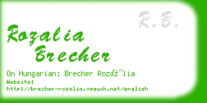 rozalia brecher business card